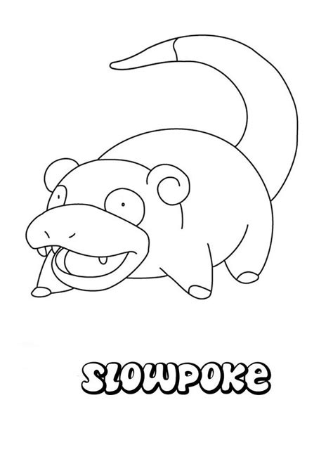 Slowpoke Pokemon coloring page. More Water Pokemon Coloring sheets on hellokids.com | Pokemon ...