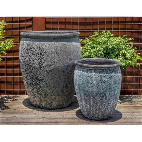 Paraiso Large Ceramic Planters Fossil Grey | Kinsey Garden Decor