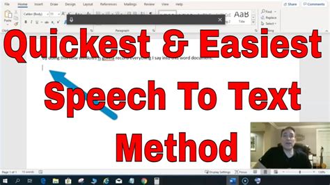 Easiest Speech To Text Dictate Method Windows 10, Microsoft Word Office Products Dictation - YouTube