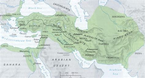 Map of Persian Empire in 500 BC - Beaverland Historica