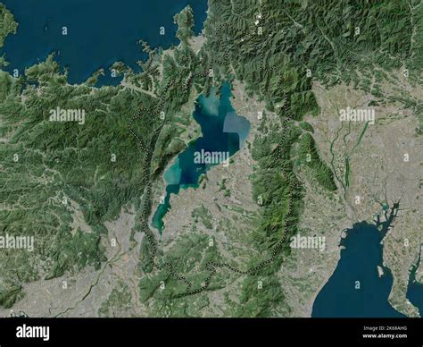 Shiga, prefecture of Japan. High resolution satellite map Stock Photo - Alamy