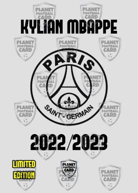 KYLIAN MBAPE, PSG. White Card, 2022/2023 Custom Football Card. $4.29 - PicClick