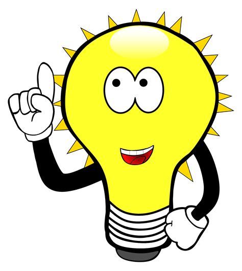 Bright Cartoon Lightbulb Clip Art Image - ClipSafari