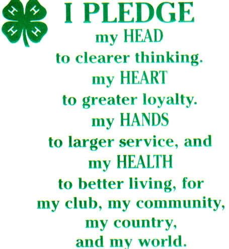 6 Best Images of 4 H Printables - Printable 4 H Leaf Clover, 4-H Pledge Printable and Printable ...