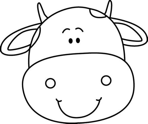 Cow Face Outline - ClipArt Best