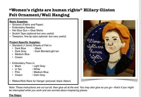 PATTERN: Hillary Clinton women's Rights Are Human - Etsy