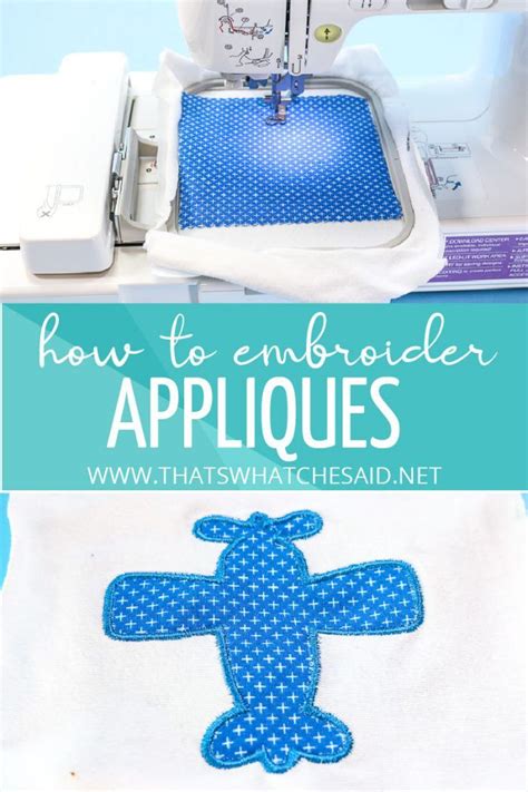 How to Embroider Appliques using a Brother machine | Machine embroidery ...