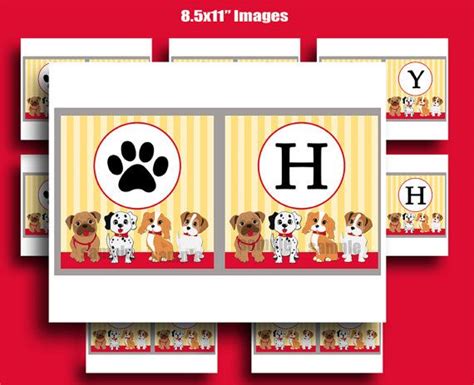 Puppy Dog Happy Birthday Banner Printable Instnat Download | Etsy ...