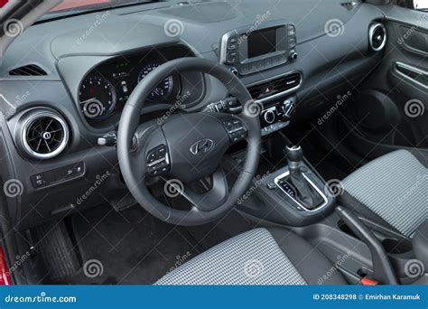 Hyundai Kona interior editorial stock photo. Image of lifestyle - 208348298