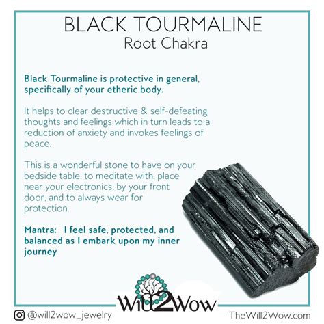 Black Tourmaline - Custom Healing Crystal Bracelets | Crystals healing properties, Meditation ...