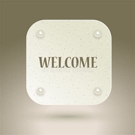 Welcome Sign. Icon with Invitation WELCOME for Design Interfaces Stock ...