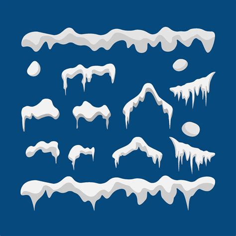 Cartoon Style Snow Set 1233382 Vector Art at Vecteezy