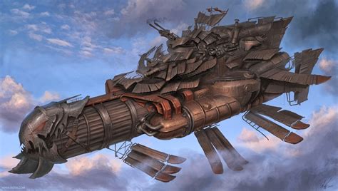 fantasy art, steampunk, airships, HD Wallpaper | Rare Gallery