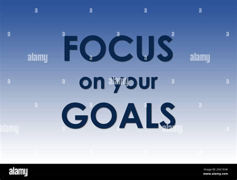 Focus on your goals, modern stylish motivational quotes typography slogan. Blue trendy abstract ...