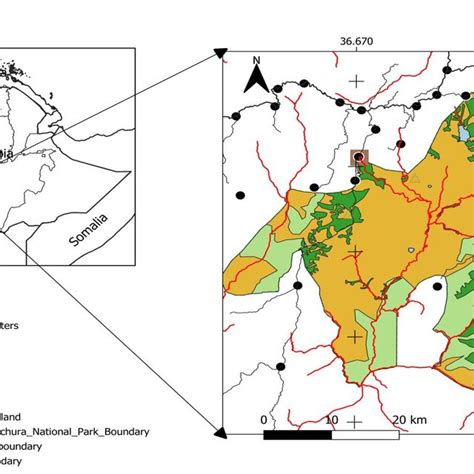 Map showing the location of the Chebera Churchura National Park | Download Scientific Diagram