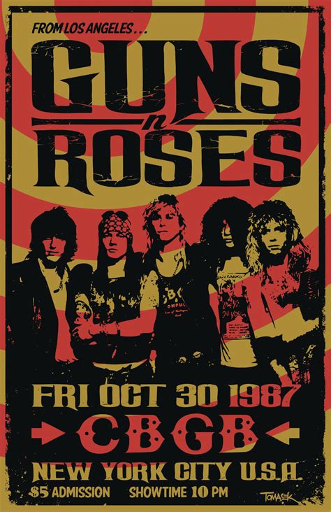 Guns N Roses 1987 Concert Poster in 2021 | Music concert posters ...