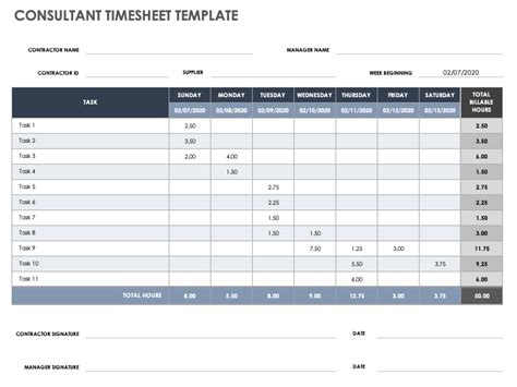 Construction Timesheet Template Excel