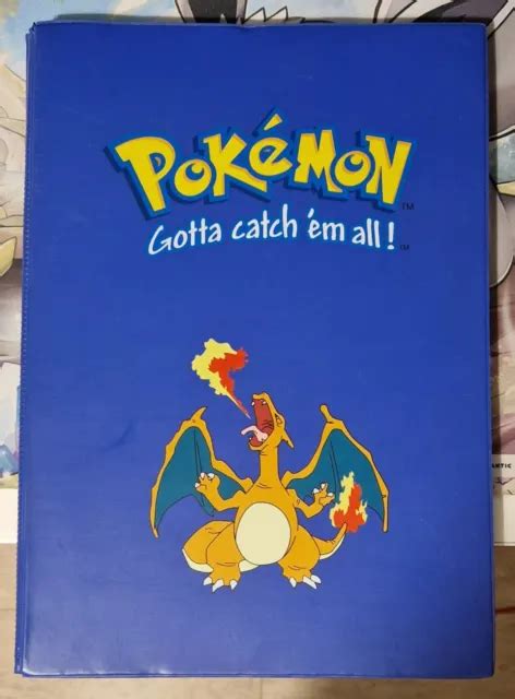 VINTAGE POKEMON CHARIZARD Card Binder Blue A4 Toysite 1999 $190.25 ...