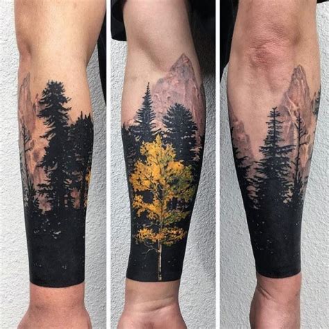 50 Tree Line Tattoo Design Ideas For Men - Timberline Ink
