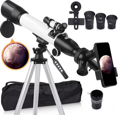 [Upgraded] Telescope, Astronomy Telescope for Adults, 60mm Aperture 500mm AZ Mount Astronomical ...