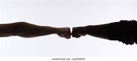 Fist Bump Silhouette Signaling Friendship Strength Stock Photo 2225904071 | Shutterstock