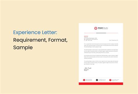 Experience Letter - Format in Word & Pdf (Free Samples)