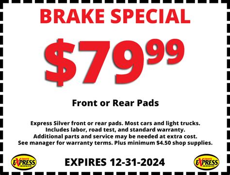 Special Offers | Calvert's Express Auto Service & Tire