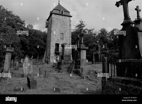 Scary graveyard Black and White Stock Photos & Images - Alamy