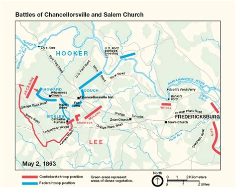 Us Civil War Chancellorsville Map