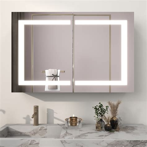 Buy 36 X 24 inch Medicine Cabinet with Mirror-Lights Surface Bathroom ...