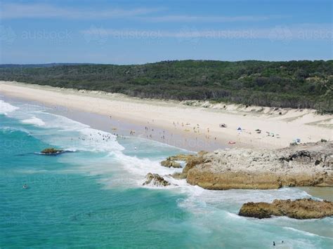 Image of View of Point Lookout Beach at North Stradbroke Island ...