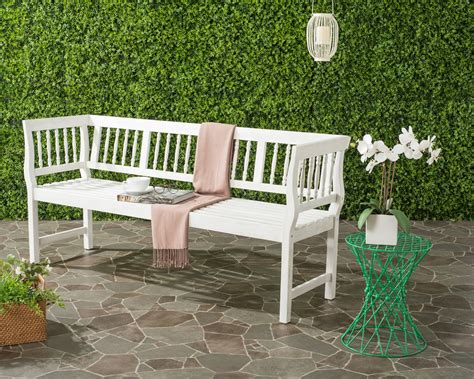 Safavieh Brentwood Indoor/Outdoor Traditional Acacia Patio Bench ...