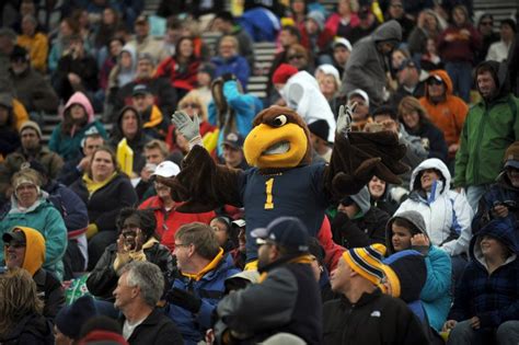 Flash, the mascot of Kent State University joins fans in cheering on ...