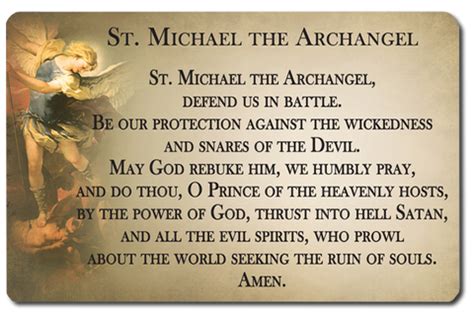 St. Michael the Archangel Card with Guardian Angel Prayer – Catholic ID