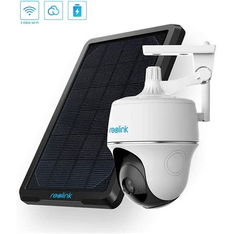 Reolink Argus PT w/Solar Panel - Wireless Pan Tilt Solar Powered WiFi Security Camera System w ...