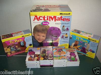 Microsoft Actimates Barney TV PC Pack 11 VHS Tape 1997 Counting Good Day Night | #343059477