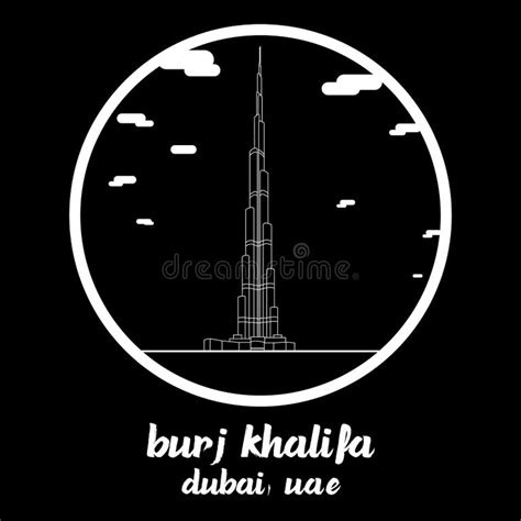 Dubai Icon Burj Khalifa Stock Illustrations – 185 Dubai Icon Burj ...