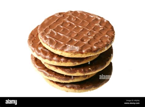 Milk Chocolate Digestive Biscuits Stock Photo: 15537005 - Alamy