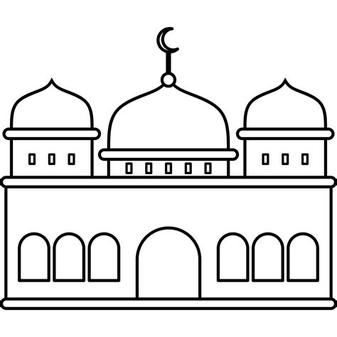 Illustration vector graphic design hand drawing style of muslim mosque ...