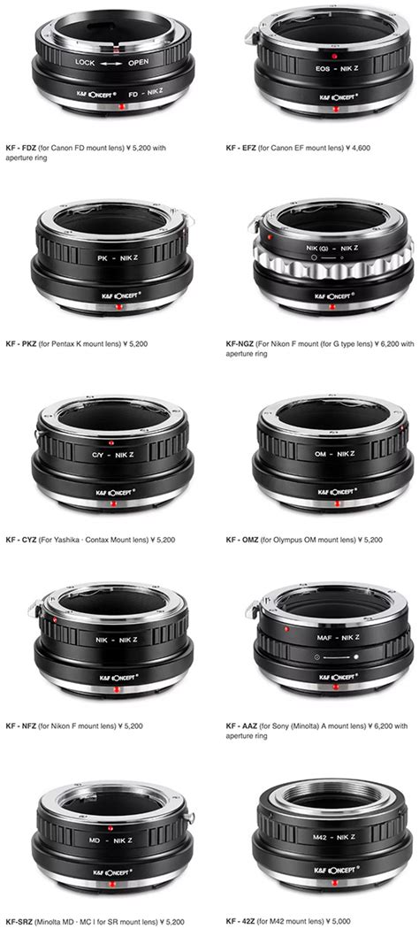 K&F Concept lens adapters for Nikon Z-mount - Nikon Rumors