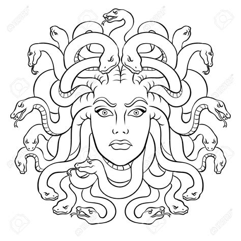 Medusa Head Coloring Page Coloring Pages