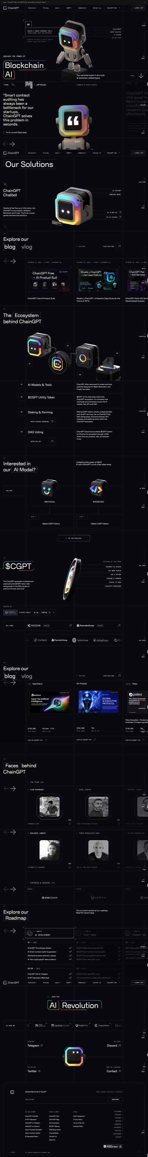 ChainGPT - Web3 Landing Page Examples