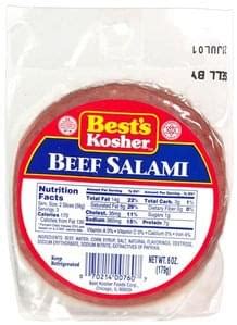 Bests Kosher Beef Salami - 6 oz, Nutrition Information | Innit