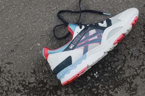 ASICS Gel Lyte V White Blue Red Grey - Sneaker Bar Detroit