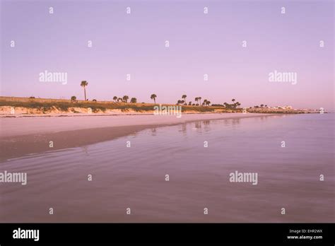 View of the beach in Palm Coast, Florida Stock Photo - Alamy