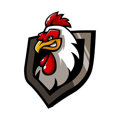 Chicken rooster mascot logo design illustration vector isolated on ...