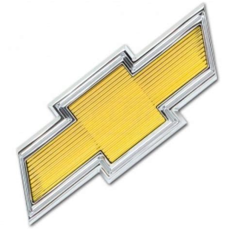 Chevy Truck Grill Emblem, Yellow Bowtie, Chrome 1975-1979 | Classic Truck