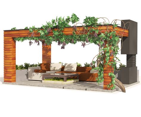 ArtStation - Grape Vine Pergola with furniture | Resources