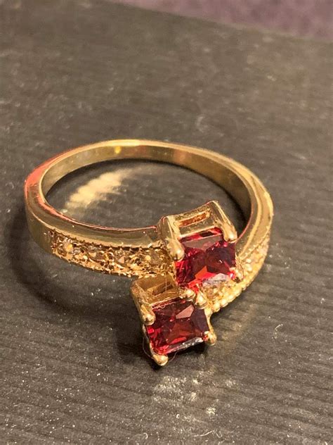 Lot # 295 Nice 10K Double Ruby Red Ring - Movin On Estate Sales