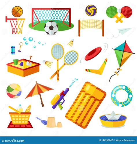 Summer Holiday Kids Activity Set Stock Vector - Illustration of ...